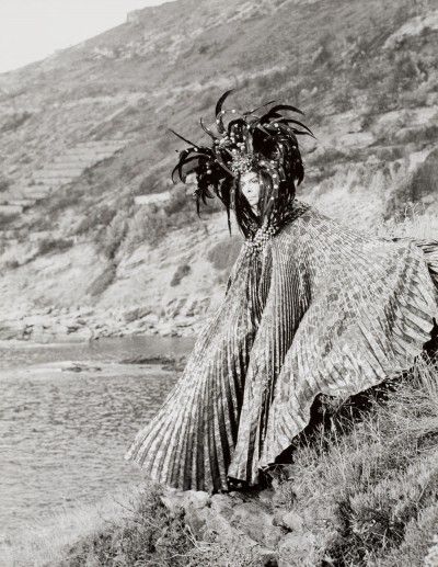 Leonor Fini at the monastery of Nonza, Corse, 1967, photography by Eddy Brofferio