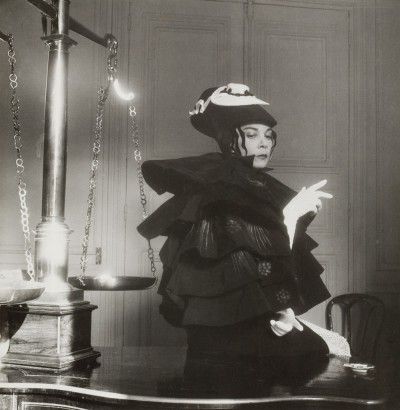 Leonor Fini disguised in Aubrey Beardsley creature, Paris, 1951, photography by André Ostier