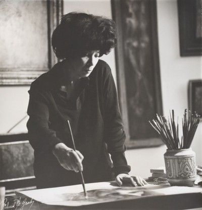 Leonor Fini, Paris, 1955, photographie de Roger Vadim